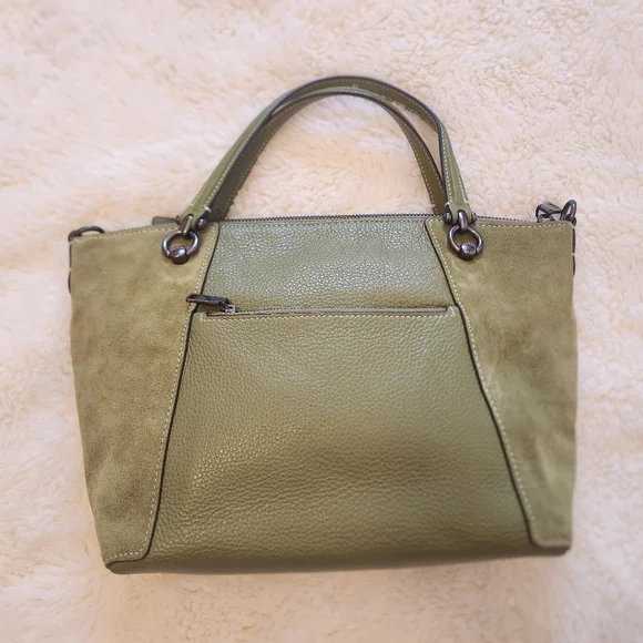 Coach Kacey Satchel In Olive Green CC838 New With Tags - Picture 2 of 14